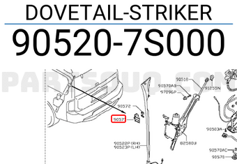 Nissan 905207S000 DOVETAIL-STRIKER