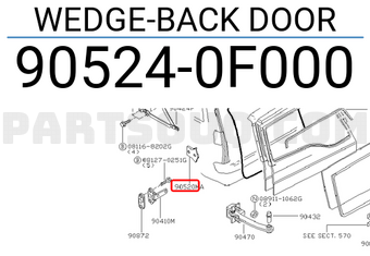 Nissan 905240F000 WEDGE-BACK DOOR