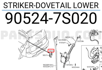 Nissan 905247S020 STRIKER-DOVETAIL LOWER