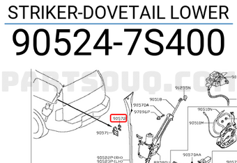Nissan 905247S400 STRIKER-DOVETAIL LOWER