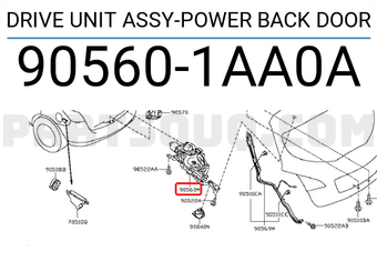 Nissan 905601AA0A DRIVE UNIT ASSY-POWER BACK DOOR