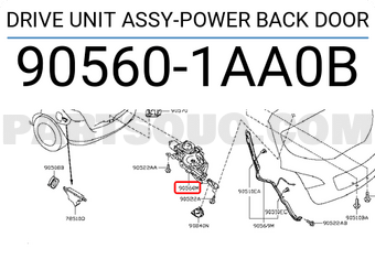 Nissan 905601AA0B DRIVE UNIT ASSY-POWER BACK DOOR