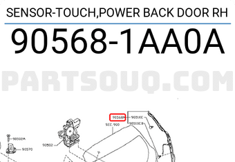 Nissan 905681AA0A SENSOR-TOUCH,POWER BACK DOOR RH