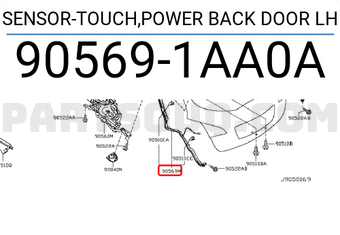 Nissan 905691AA0A SENSOR-TOUCH,POWER BACK DOOR LH
