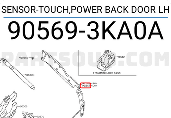 Nissan 905693KA0A SENSOR-TOUCH,POWER BACK DOOR LH