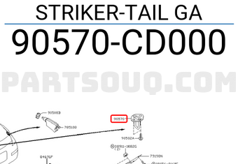 Nissan 90570CD000 STRIKER-TAIL GA