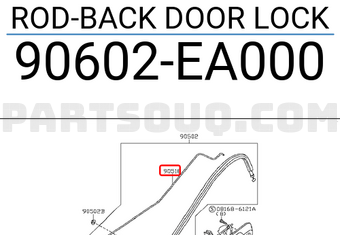 Nissan 90602EA000 ROD-BACK DOOR LOCK