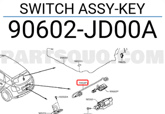 Nissan 90602JD00A SWITCH ASSY-KEY