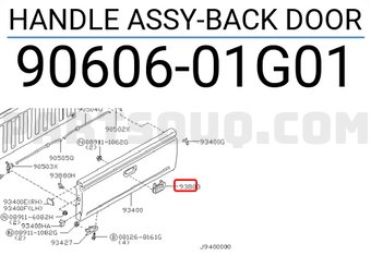 Nissan 9060601G01 HANDLE ASSY-BACK DOOR