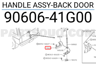 Nissan 9060641G00 HANDLE ASSY-BACK DOOR