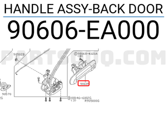 Nissan 90606EA000 HANDLE ASSY-BACK DOOR
