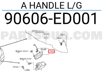 Nissan 90606ED001 A HANDLE L/G