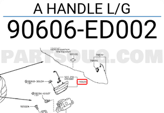 Nissan 90606ED002 A HANDLE L/G