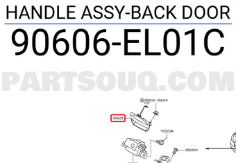 Nissan 90606EL01C HANDLE ASSY-BACK DOOR