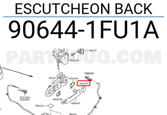 Nissan 906441FU1A ESCUTCHEON BACK