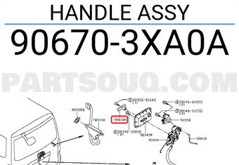 Nissan 906703XA0A HANDLE ASSY