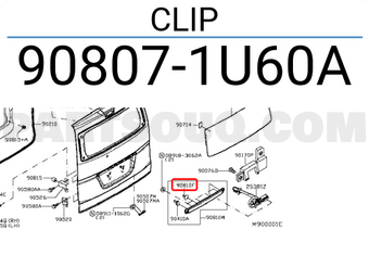 Nissan 908071U60A CLIP