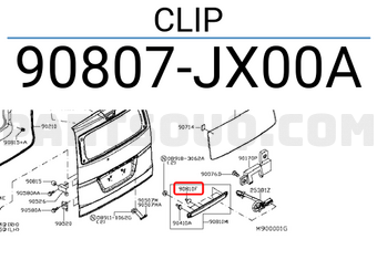 Nissan 90807JX00A CLIP