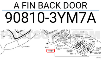 Nissan 908103YM7A A FIN BACK DOOR