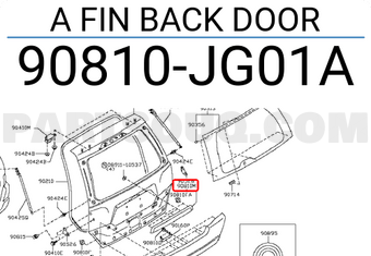 Nissan 90810JG01A A FIN BACK DOOR