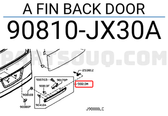 Nissan 90810JX30A A FIN BACK DOOR