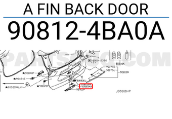 Nissan 908124BA0A A FIN BACK DOOR