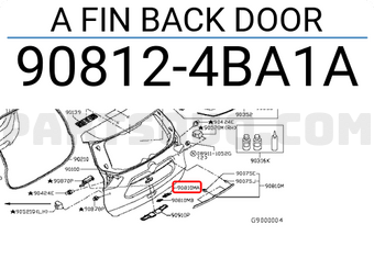 Nissan 908124BA1A A FIN BACK DOOR