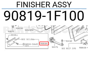 Nissan 908191F100 FINISHER ASSY
