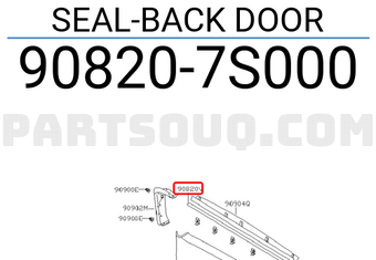 Nissan 908207S000 SEAL-BACK DOOR