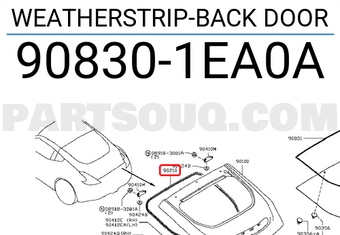 Nissan 908301EA0A WEATHERSTRIP-BACK DOOR