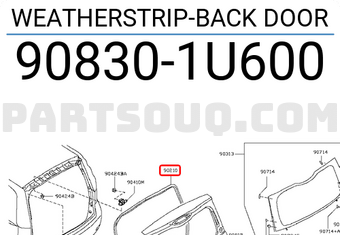 Nissan 908301U600 WEATHERSTRIP-BACK DOOR