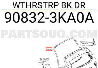 Nissan 908323KA0A WTHRSTRP BK DR