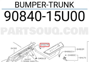 Nissan 9084015U00 BUMPER-TRUNK