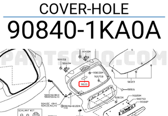 Nissan 908401KA0A COVER-HOLE