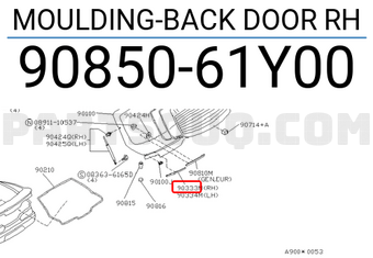 Nissan 9085061Y00 MOULDING-BACK DOOR RH