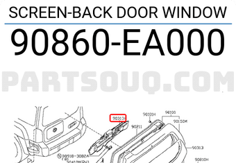Nissan 90860EA000 SCREEN-BACK DOOR WINDOW