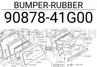 Nissan 9087841G00 BUMPER-RUBBER