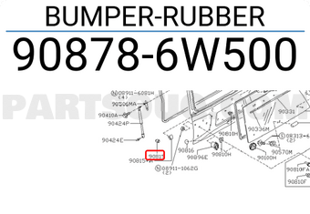 Nissan 908786W500 BUMPER-RUBBER