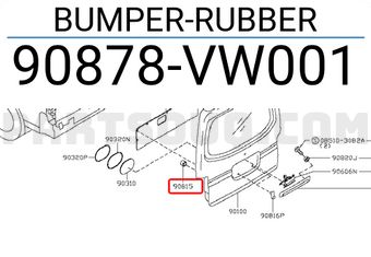 Nissan 90878VW001 BUMPER-RUBBER