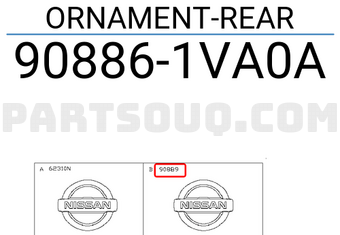 Nissan 908861VA0A ORNAMENT-REAR