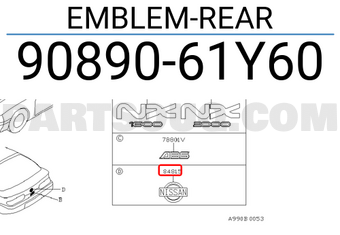 Nissan 9089061Y60 EMBLEM-REAR