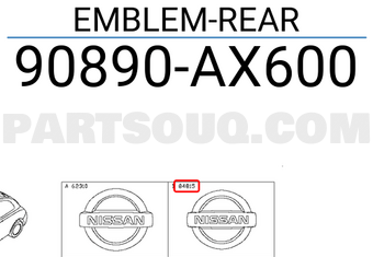 Nissan 90890AX600 EMBLEM-REAR