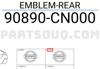 Nissan 90890CN000 EMBLEM-REAR