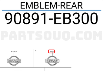 Nissan 90891EB300 EMBLEM-REAR