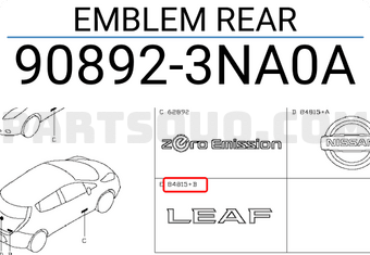 Nissan 908923NA0A EMBLEM REAR