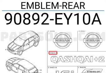Nissan 90892EY10A EMBLEM-REAR