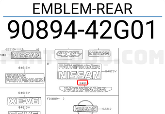 Nissan 9089442G01 EMBLEM-REAR