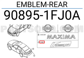 Nissan 908951FJ0A EMBLEM-REAR