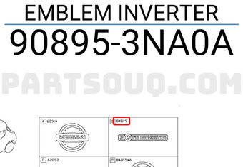 Nissan 908953NA0A EMBLEM INVERTER