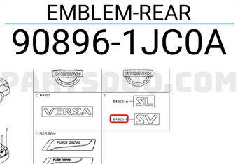 Nissan 908961JC0A EMBLEM-REAR